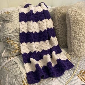 Handcrafted Baby Blanket Crochet Toddler Afghan 30” x 40”